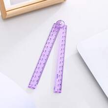 3pcs/1pc 30cm Colorful Transparent Flexible Foldable Ruler, Bendable Durable Plastic Ruler With Clear Markings, Portable Multi-Purpose Drawing Stationery, Suitable For Sketching, Drafting, Homework And Daily Office, Back To School Season Gift, Back To School/Back To School Season/Halloween/Christmas Essential (Random Style And Color, Due To Different Production Batches, Some Rulers May Have Small Black Text, Some May Not, Randomly Sent) - Multicolor - View 24