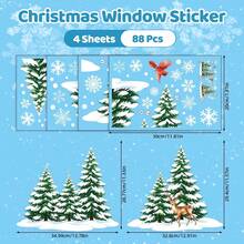 1 bộ nhãn dán trang trí họa tiết bông tuyết, cây thông Noel và chim, decal dán kính tĩnh điện Giáng sinh, sticker trang trí nhà cho tiệc lễ hội, decal dán kính DIY cho tiệc Giáng sinh, phụ kiện tạo không khí, đạo cụ chụp ảnh, phù hợp trang trí nhà Giáng sinh, trang trí cửa sổ tiệc lễ hội và cửa sổ cửa hàng - Nhiều màu - Xem 10