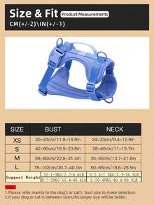 Lightweight Dog Harness: Adjustable, Durable 360-Degree Breathable Mesh Pet Vest Harness With Soft Padded Lining, No-Pull Dog Chest Strap, Adjustable Soft Pad, Dog Vest, Breathable Mesh Pad, Macaron Color Pet Dog Leash, Dog Collar, Traction Rope, Vest-Style Chest Strap Harness, Suitable For Small, Medium, Large Dogs - Blue - View 3