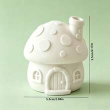Dreamy Mushroom House Decorative Ornament, Cozy Fairy Tale Mini House, Desk & Entryway Decor, Healing Birthday Gift - 1PC - View 2