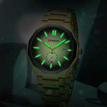 CURREN Men's Fashion Quartz Waterproof Watch With Luminous Hands And Stainless Steel Band - Multicolor - View 10