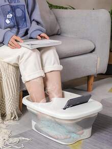 Foldable Foot Bath Basin With Massage Rollers & Lid, Large Deep Portable Foot Soak Tub, Heat Insulation Foot Washing Bucket For Home Use, Relieve Fatigue, Home Essential, Ideal Gift - Multicolor - View 8