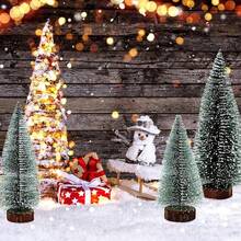 Mini Christmas Tree Desktop Ornament DIY Pine Needle Tree Christmas Decoration Snow-Covered Pine Tree Mini Christmas Tree, Snowy Holiday Tree, Christmas Party Suggestion, Home Desktop, Party Centerpiece Decoration Or Gift - F - View 6