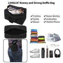 Large Storage Bag, Travel Handbag, Heavy-Duty Activity Bag With Handle, Foldable Clothing, Bedding, Mobile And Camping Luggage Storage Area, Personalized Design, Fashionable And Elegant - View 5