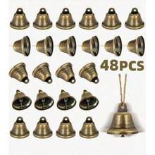 48/12/1pc Vintage Brass Bell Bronze Bell Retro Bell Brass Color - Vintage Mini Pendant, Suitable For Wedding Door Decor/Pet Collar, Christmas Halloween DIY Handmade Decoration (Pet) - Multicolor - View 10