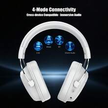 XUNFOX TM10 2.4G/Wired/Bluetooth/3.5 Audio Quad-Mode Wireless Gaming Headset 300g Lightweight Detachable Microphone 53mm Large Dynamic Driver Unit FPS Sound Effects 800mAh Long Battery Life 10ms Response - View 5