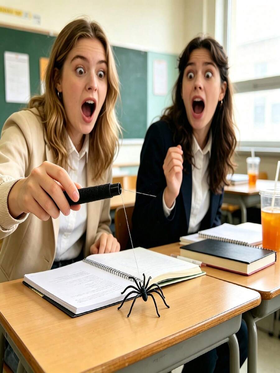 Prank Spider Pen: Pop-Up Realistic Fake Spider Stress Relief Toy, Suitable For Adult Classroom, Office And Party Pranks, Ideal Funny Gift For Holiday Celebrations - Multicolor - View 1