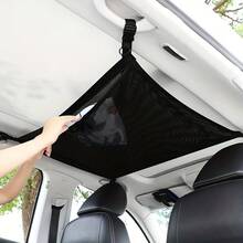 Adjustable Multi-Layer Car Ceiling Cargo Net - Suitable For SUV, Long-Distance Travel Storage Bag, Applicable For Tents, Blankets, Toys, Etc., Vehicle Cargo Management | Reachable Net | Durable Fabric - Multiple Styles - View 2