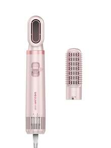 SHEGLAM HAIR Blowout Bliss All-In-One Multi-Styler,3-Level Air Temp,30000 RPM Volumizing Brushes For Quick,Anti-Frizz,Powerful Airflow 2X Faster Drying,Universal Voltage For Hair Styling (Pair With Different Shape Adapters) - Pink - View 1
