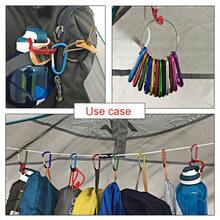 24Pcs New Aluminum Alloy Keychain Outdoor Spring Snap Clip Water Bottle Hooks Keychain Camping Quickdraws Tool - Multicolor - View 4