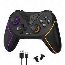 A Wireless Controller Compatible With Switch, Switch OLED, Switch Lite, PC. Features Hall-Effect Joysticks, Dual Vibration Motors, A 6-Axis Gyroscope, Macro Programming, Turbo Mode, One-Touch Wake-Up, And Screenshot Functionality. Ergonomic Design. - View 13