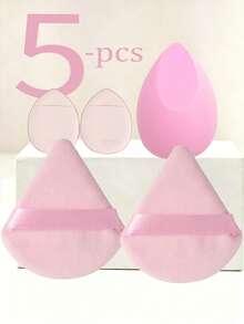 3PCS Makeup Sponges + 2PCS Makeup Powder Puffs Loose Powder Puff Pressed Powder Puff Setting Sponge Makeup Tools Makeup Supplies Soft Powder Puff Dry And Wet Dual-Use Powder Puff Cushion Multi-Functional Makeup Tool Suitable For Liquid Foundation Foundation And Concealer Suitable For All Skin Types Beauty Skincare Products - Multicolor - View 13