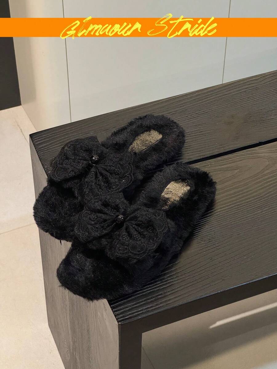 女款甜美蝴蝶結毛絨拖鞋,粉色毛絨露趾平底,情人節禮物派對居家必備,奢華毛絨蝴蝶結拖鞋,粉色露趾毛絨平底,情人節約會派對居家使用,時尚風格,粉色鞋款,黑色鞋款,粉色鞋款,高端 TPR 防滑底耐穿拖鞋,稍微貴一點請對自己好一點,520 我愛你,情人節拖鞋 - 黑色 - 查看 1