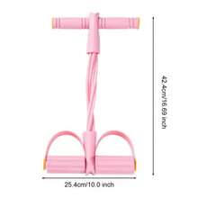 Foot Pedal Resistance Band Home Fitness Elastic Rope, Thickened Multi-Tube High Elasticity, Non-Slip Foam Handle & Foot Pedal, Abdominal Toning, Waist Slimming, Arm & Leg Workout, Home Yoga Shaping, Dorm Indoor Exercise, Unisex Multi-Function Abdominal & Leg Training Resistance Tool - Multicolor - View 11