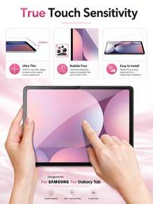2 Packs Tablet Tempered Glass Screen Protector For Galaxy Tab S9 11-Inch 2023 / S8 11-Inch 2022 / S7 11-Inch 2020, 9H Hardness HD Screen Protector Film, For Galaxy -X710/X700/T870 Model Tablet Accessories - White - View 3