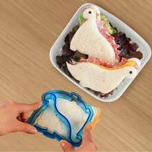 4/2/1pc Dinosaur Shaped Sandwich Cutter Set, Bread Mold And Toast Cutter, Cute DIY Sandwich Making Tool Suitable For Lunch Box, Simple Press-Type Cookie Cutter Suitable For School Meals And Home Baking, Creative Kitchen Tool Accessories, Perfect For National Day, Bath, Scalp Massage, Back To School, Travel Vacation And Daily Life, Holiday Gift For Family And Friends - Multicolor - View 15