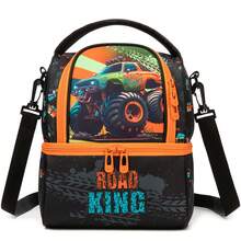 1pc Boys' Cute Dual Compartment Bag With Adjustable Shoulder Strap Cute Pattern Back To School For Students - Double-layer Bread Rolls - View 16