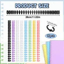 16pcs Plastic Spiral Binding Coils - 30-Ring Loose Leaf Binding Coils, Suitable For Document Binding, Book Binding, Notebook Making, With Coil Binding Comb Teeth, Suitable For Office, Library, Bulletin Board (1/2 Inch Diameter) - One Size Fits All - View 9