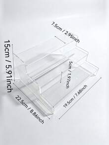 1pc Acrylic Tiered Display Stand, 3-Tier Trapezoid Display Rack, Home Storage & Display Shelf For Jewelry, Cosmetics, Transparent Multi-Layer Storage Display Rack, Cake Stand, Perfume Stand - Clear - View 17