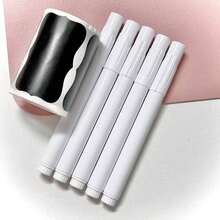 Chalkboard Sticker Liquid Chalk Pen Set | Roll Blackboard Wall Stickers With White Liquid Chalk Pens | Reusable Chalkboard Labels, Suitable For Home, Office, School, Crafts & Party Decoration - A - View 9