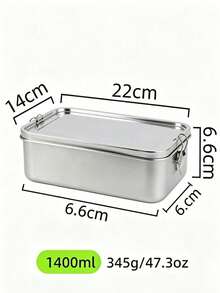 1pc Stainless Steel Lunch Box, Leak-Proof Clip-Lock Food Storage Container, Portable Metal Bento Box, Suitable For Work, School, Picnic, Reusable Meal Prep Container - Multicolor - View 16