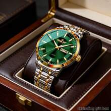 CTPOR Men's Dual Calendar High-End Business Watch, Fashionable Water-Resistant Luminous Quartz Watch, For Daily Birthday Holiday Gifts Halloween Christmas - Multicolor - View 9