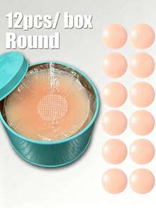 2/8/10/12pcs Reusable Invisible Seamless Self-Adhesive Nipple Covers, No Residue No Shifting, Suitable For Multiple Occasions - Baby Pink - View 13