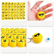 Random 3D Printed Expression Keychain, Random Creative Expression Print, Comes With Keychain Pendant - Yellow - View 4