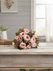Artificial Peony Bouquet – Perfect For DIY Crafts, Weddings, And Home Or Outdoor Decor! - Multicolor - View 8