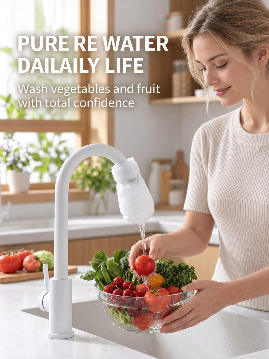 20/60/100 buah Kartrid Filter Keran, Kapas Penyaring Serat Halus Ultra, Penyaringan Sedimen Anti-Percikan, Dengan Pengait dan Perekat Tetap, Selongsong Filter Pemurni Air Kompak, Cocok Untuk Wastafel Dapur, Wastafel Kamar Mandi, Keran Rumah - View 1