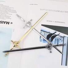 Punk Style Cross Long Sword Hair Stick, Vintage Hair Fork, Personalized Long Hair Pin, Decorative Hair Accessory - Silver + Gold + Gunmetal + Black - View 5