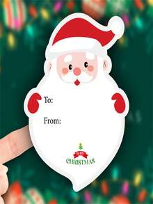 60/120/180pcs Christmas Gift Tag Stickers, 6 Assorted Merry Christmas To From Labels, Self-Adhesive Holiday Gift Wrapping Stickers For Presents, Gift Boxes, Bags, And Packages - A - View 4