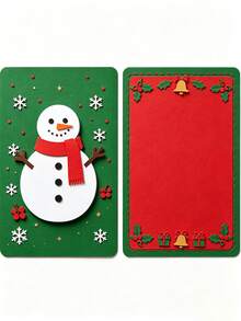 1/5/10 Sheets Blank Colored Cardstock, Christmas Red/Green Cardstock, Blank Greeting Card Base Paper, Craft Paper For Making Thank You Cards, Handmade Cardstock, Thick Paper For Trading Cards, Handmade Invitation Paper - Multicolor - View 5