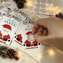 Christmas Scratch-Off Card Set – "Who Has Santa?" Party Game Cards And Holiday Raffle Tickets; Suitable For Halloween, Christmas, And New Year's Celebrations - Multicolor - View 2