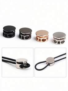 12/8/4/1pc/Set Multi-Functional Heart-Shaped Double-Hole Cord Lock, Hoodie Hat Drawstring Stopper, Adjustable Pig Nose Buckle Accessory, Clothing Elastic Band Tightening Buckle, Backpack Cord Lock, DIY Garment Accessories - Multiple Styles - View 7