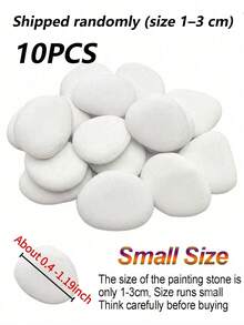 Medium Smooth White Painting Stones - Flat And Hand-Selected, Suitable For Crafts, Art, Decoration - No Chemicals, Smooth Surface For Even Effect, Ideal For Beginners And Handmade Projects, Craft Supplies, Art Projects, Decorative Stones - Multiple Styles - View 17
