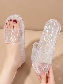 INS Style Crystal Versatile Fashion Slippers, Wear-Resistant Sole, Comfortable Lightweight Long-Wear Without Foot Fatigue, Easy To Clean - White - View 4