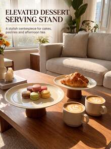 Wooden Stand, White Stainless Steel Tray