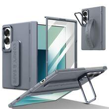 VIETAO 時尚設計相機支架手機殼，適用於 Galaxy Z Fold 4 5 6 7 8 Ultra，便攜式腕帶手機保護殼，兼容 Duo - 灰色 - 查看 4