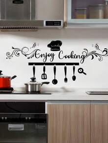 1 buah Stiker Dapur PVC, Stiker Dinding Grafis Slogan Modernis untuk Renovasi Dapur, Stiker, Stiker Dinding, Stiker Vinyl untuk Dekorasi Rumah, Item Dekorasi Musim Semi untuk Menyegarkan Rumah Anda, Stiker Dekorasi Rama, Hadiah Ulang Tahun, Wisuda, Dekorasi Dapur - Beraneka warna - View 5