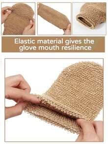 2pcs/Set Strong Exfoliating Towels, Made Of Jute Material, Gentle On Skin. Double-Sided Back Exfoliating Tool, Suitable For Men And Women. Thickened Bath Towel Gloves. - Multicolor - View 7