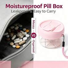 Latest Mini Portable Pill Box, Vitamin Storage Box, Anti-Confusion Opening Design For Easy Access, Travel Pill Bottle - View 6