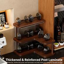 1pc 3-Tier Bamboo Perfume Rack Desktop Organizer, Cosmetic Display Stand, Painted Surface, Luxury Home Decor, Suitable For Kitchen Counter, Entryway, Coffee Corner, Dining Table, Bedroom And Vanity Storage & Organization - Multicolor - View 5