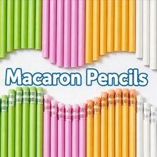 5 Pieces Of Macaron HB Pencils In Bulk, Made Of Plastic With Erasers And Triangular Shape. Ideal For The School Season / Back-To-School Season / Halloween / Christmas. - Multiple Styles - View 3