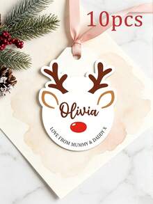Personalized Christmas Gift Stickers, Customizable Text Holiday Labels, Perfect For Decorating Gift Wrappings, Envelopes And Candy/Snack Packaging. - Multicolor - View 16