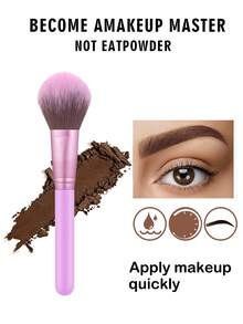 11Pcs/7Pcs/3Pcs/1pc Purple Makeup Tool Set 7Pcs Soft Fluffy Makeup Brushes 3Pcs Triangle Puff Portable Makeup Bag For Foundation Blush Contour Eyeshadow Blending Dry Wet Dual Use - Purple - View 2
