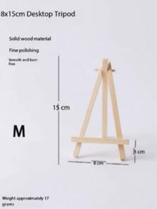 1/3-Piece Wooden Easel Frame, Wedding Table Card Holder, Photo Display Stand, Handmade Painting Artist Supplies, Home Decoration, Natural Wood Legs Display Stand, Conference And Wedding Table Card Holder, Painting And Craft Wooden Display Stand, Mini Easel, Multi-Functional Painting Display Stand, Triangular Phone Stand, Desktop Decorative Display Stand. - Wood Color - View 13
