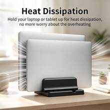 DANYCASE Multi-Device Vertical Laptop Stand, Compatible With Neo 13" A3404 (A16) 11th Gen 11" 10th Gen 10.9" And All Laptops & Tablets Under 17.3 Inches, 4-In-1 Design, Space-Saving - View 3