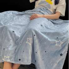 1pc Printed Flannel Fleece Blanket, High GSM Colorful Warm Soft Sofa Throw - Multicolor - View 7