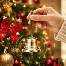 Small Brass Bell, Portable Dinner Bell Mini Hand Bells For Seniors Bedside, Musical Teacher, Wedding, Dinner, Meditation - Handbell - View 3
